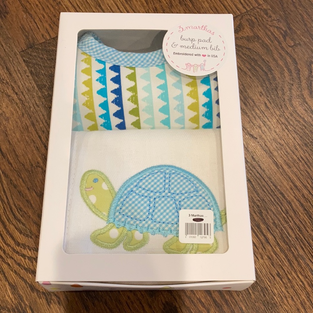 3 Marthas Burp Pad & Medium Bib